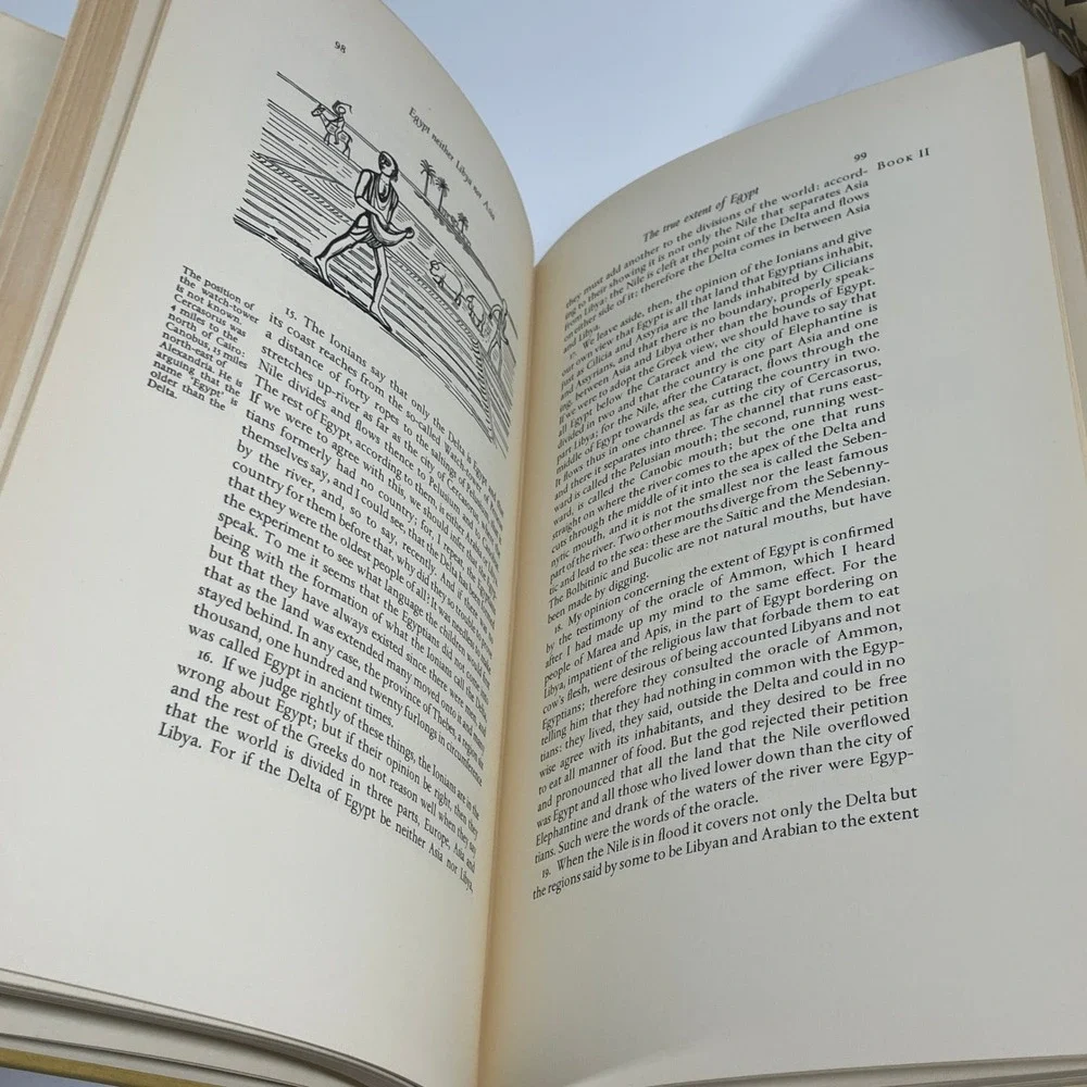 The Histories of Herodotus Heritage Club 2 Volume Set Harry Carter 1958 Edition